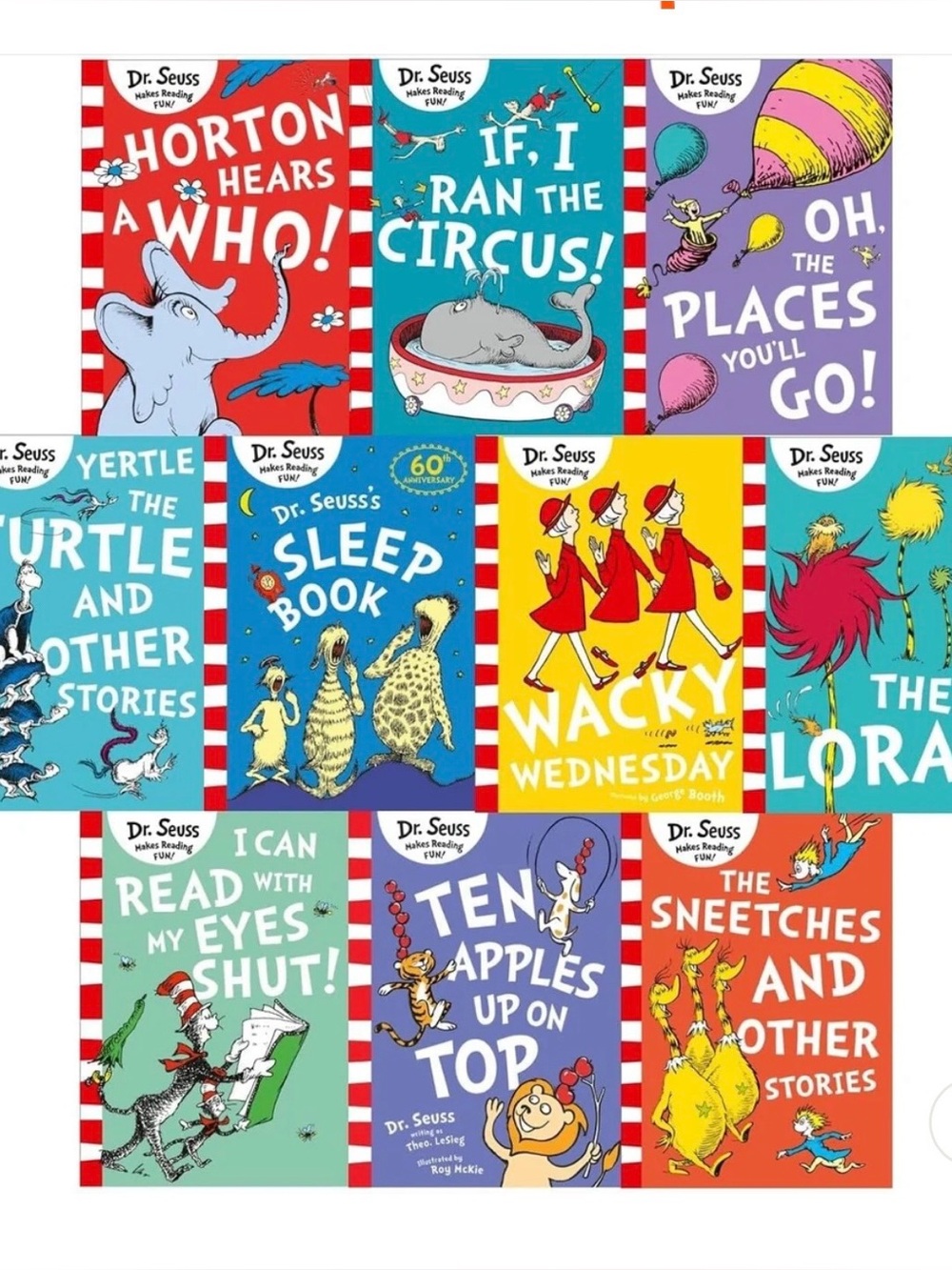 Dr. Seuss Classic Kids Book Set - Colorful Collection